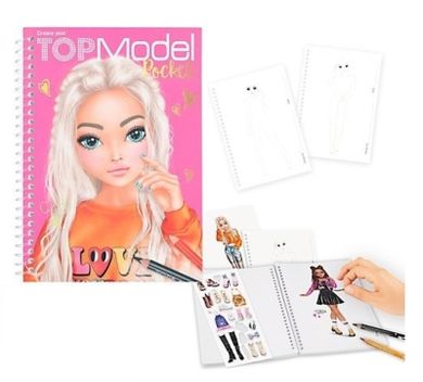 Top Model, caiet de schite cu autocolante