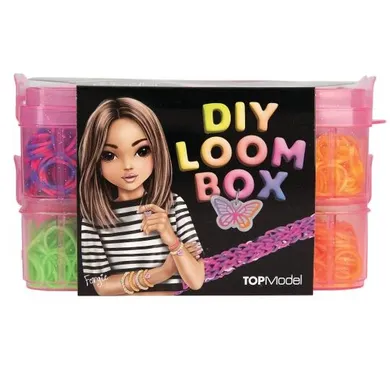 Top Model, set de elastice pentru confectionarea bratarilor, in cutie