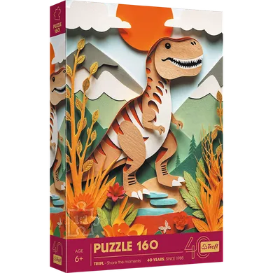 Trefl, 40 Years, Paper Art: Dinozaur, puzzle, 160 piese