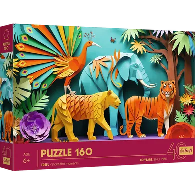 Trefl, 40 Years, Paper Art, Jungle, puzzle, 160 piese