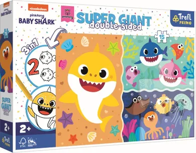Trefl, Baby Shark, Super Giant, puzzle, 15 piese