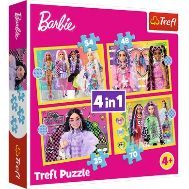 Trefl, Barbie, puzzle 4w1