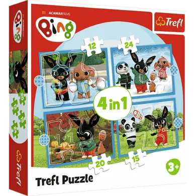 Trefl, Bing, puzzle 4in1, 71 piese