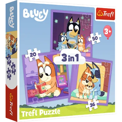 Trefl, Bluey, puzzle 3in1
