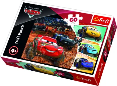 Trefl, Cars 3, Lightning McQueen cu prietenii, puzzle, 60 piese