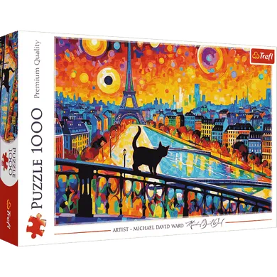 Trefl, Cat in Paris, Grateful Licensing with Fee, puzzle, 1000 piese