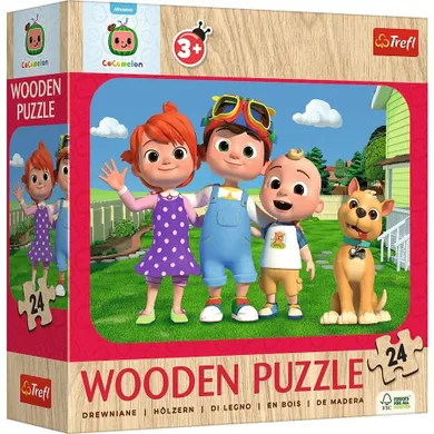 Trefl, CoComelon, puzzle din lemn, 24 piese
