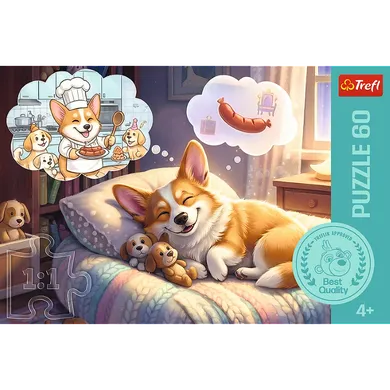 Trefl, Corgi, puzzle, 60 piese