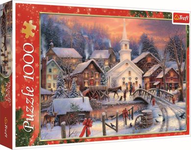 Trefl, Craciun alb, puzzle, 1000 piese