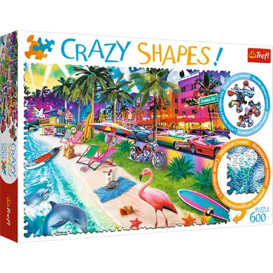 Trefl, Crazy Shapes, Miami Beach, puzzle, 600 piese