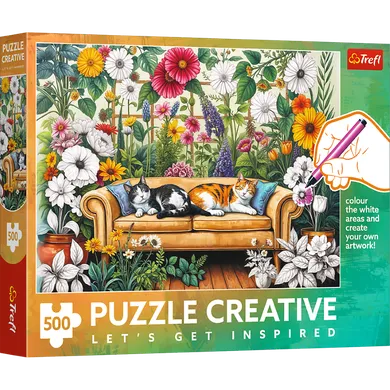 Trefl, Creative, Cats on the Sofa, puzzle, 500 piese