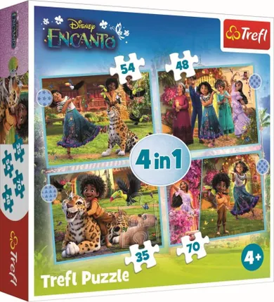 Trefl, Disney, Magicul nostru Encanto, puzzle 4 in 1, 207 elemente