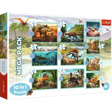 Trefl, Faceti cunostinta cu toti dinozaurii, puzzle 10in1, 329 piese