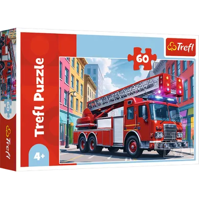 Trefl, Fire Truck, puzzle, 60 piese