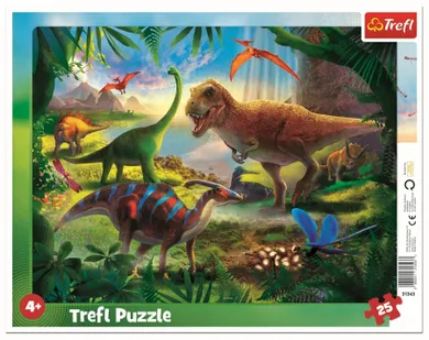 Trefl, Frame, Dinozauri, puzzle, 25 piese