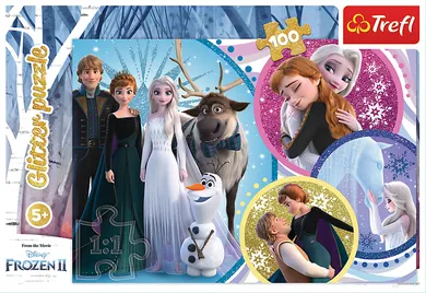 Trefl, Frozen 2, Glitter, In lumina dragostei, puzzle, 100 piese