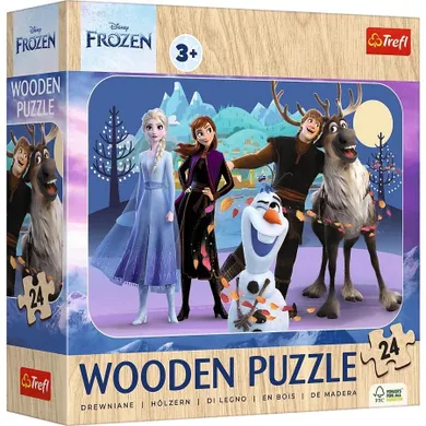 Trefl, Frozen 2, puzzle din lemn, 24 piese