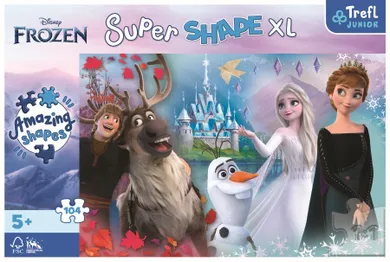 Trefl, Frozen, Lumea Annei si a Elsei este distractiva, puzzle, 104 elemente