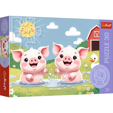 Trefl, Happy Piggies, puzzle, 30 piese