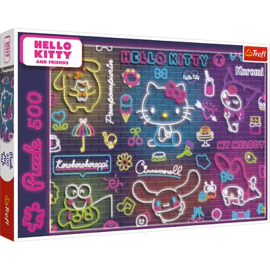 Trefl, Hello Kitty, Neon Hello Kitty, puzzle, 500 piese