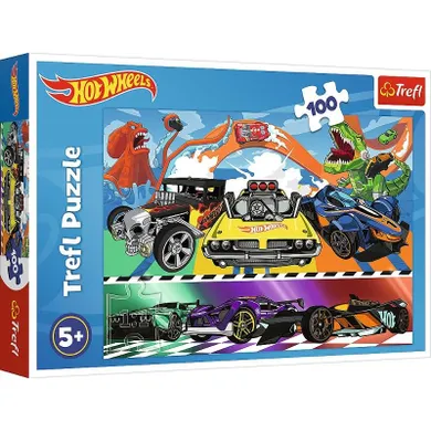 Trefl, Hot Wheels, puzzle, 100 piese