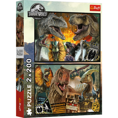 Trefl, Jurassic World, Prehistoric World, puzzle, 2-200 piese