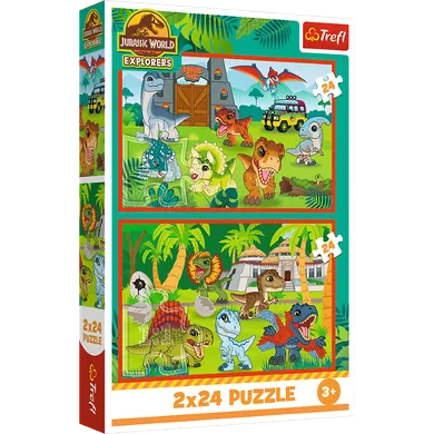 Trefl, Jurassic World, Small Dinosaurs, puzzle, 2-24 piese