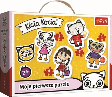 Trefl, Kittykit, Baby Classic, Fericirea lui Kittykit, puzzle, 18 piese