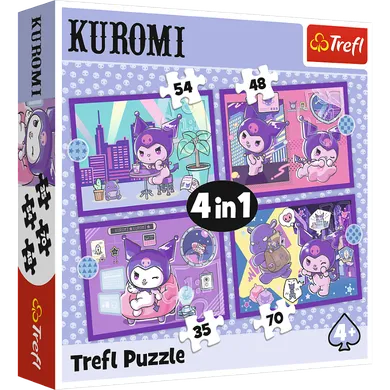Trefl, Kuromi, puzzle 4in1