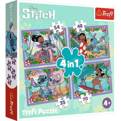 Trefl, Lilo si Stitch, puzzle, 4in1, 207 piese