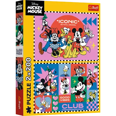 Trefl, Mickey Mouse, puzzle, 2-200 piese