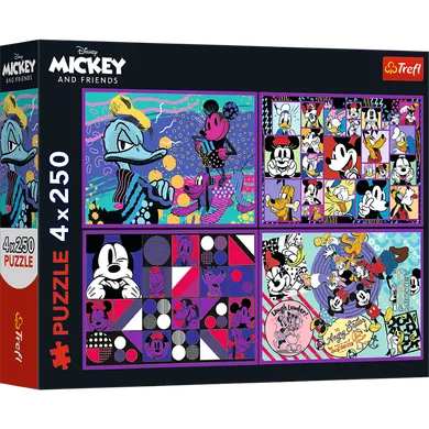 Trefl, Mickey Mouse, puzzle, 4-250 piese