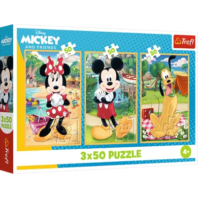 Trefl, Mickey Mouse si prieteni, puzzle, 3-50 piese