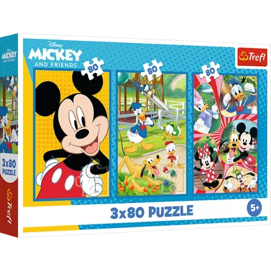 Trefl, Mickey Mouse si prieteni, puzzle, 3-80 piese