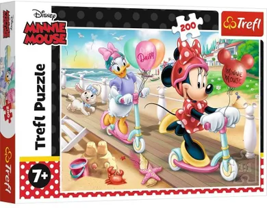 Trefl, Minnie Mouse, Minnie pe plaja, puzzle, 200 piese