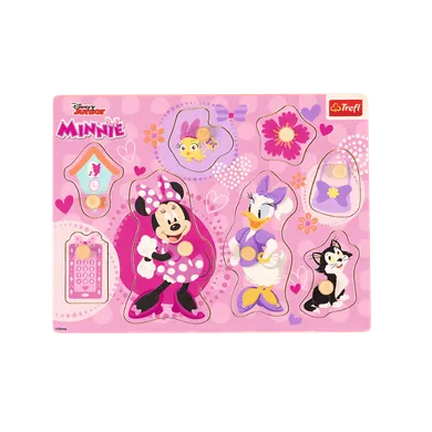 Trefl, Minnie Mouse, puzzle din lemn, 8 piese