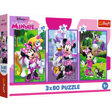 Trefl, Minnie Mouse si prieteni, puzzle, 3-80 piese