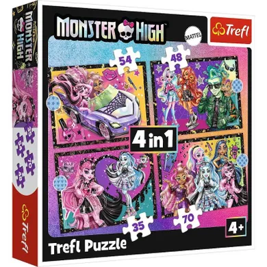 Trefl, Monster High, puzzle 4in1, 207 piese