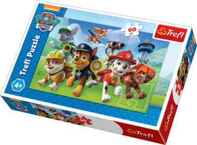 Trefl, Paw Patrol, Gata de actiune, puzzle, 60 piese