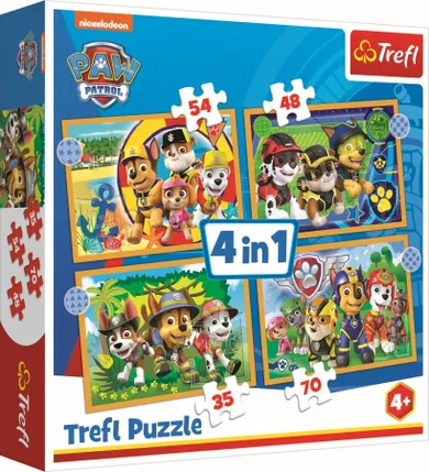 Trefl, Paw Patrol, Paw Patrol editie de sarbatoare, puzzle 4in1, 71 piese