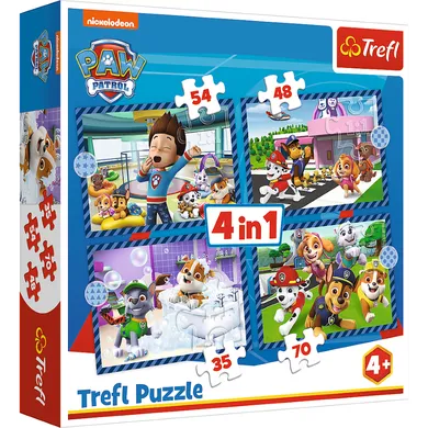 Trefl, Paw Patrol, puzzle 4in1, 207 piese