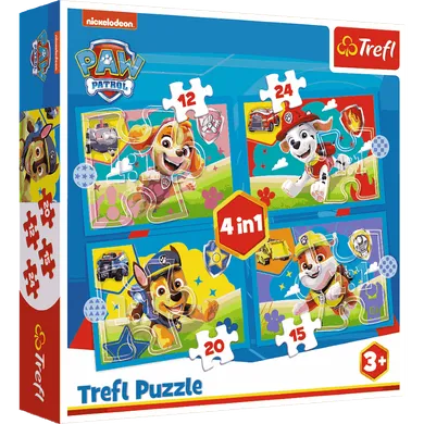 Trefl, Paw Patrol, puzzle 4in1, 71 piese