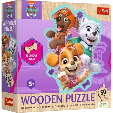 Trefl, Paw Patrol, puzzle din lemn, 50 piese