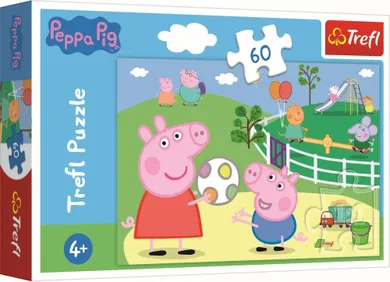 Trefl, Peppa Pig, Distractie cu prietenii, puzzle, 60 piese