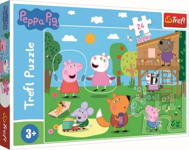 Trefl, Peppa Pig, Distractie in iarba, puzzle, 24 piese