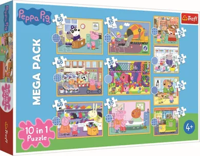 Trefl, Peppa Pig, Faceti cunostinta cu Peppa Pig, puzzle 10in1, 329 piese