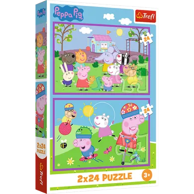 Trefl, Peppa Pig, puzzle, 2-24 piese