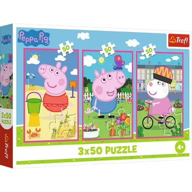 Trefl, Peppa Pig, puzzle, 3-50 piese