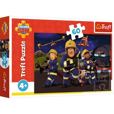 Trefl, Pompierul Sam, puzzle, 60 piese
