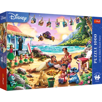 Trefl, Premium Plus, Lilo si Stitch, Beach Party, puzzle, 1000 piese